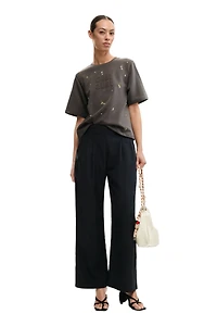 Desigual Women's Plain T-shirt appliques