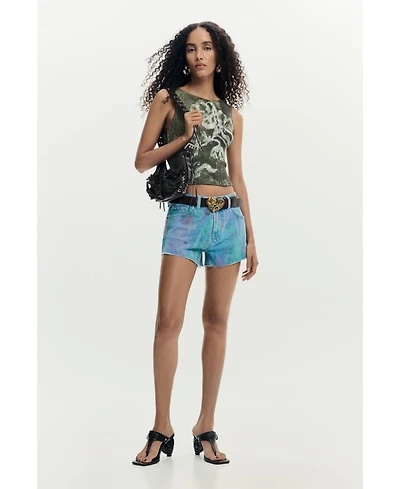 Desigual Women's Printed denim shorts