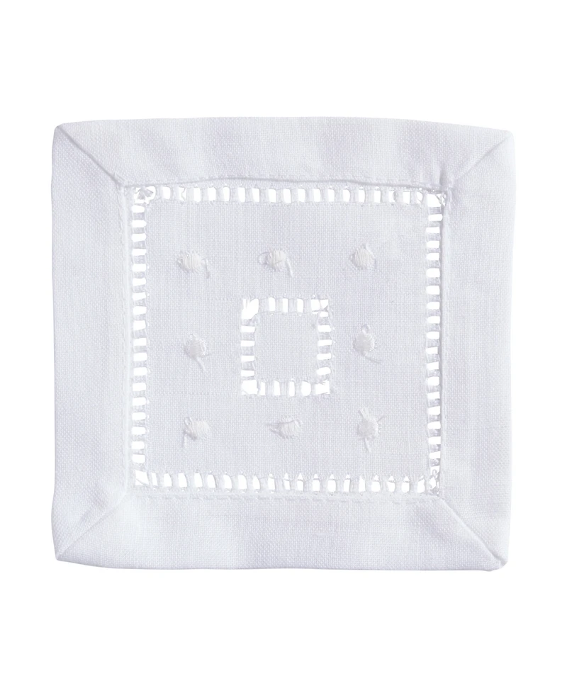 Saro Lifestyle Classic Hemstitch Cocktail Napkins, Set of 12