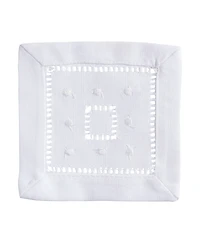 Saro Lifestyle Classic Hemstitch Cocktail Napkins, Set of 12