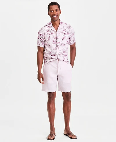 Club Room Men's 100% Linen Drawstring Shorts, Created for Macy's