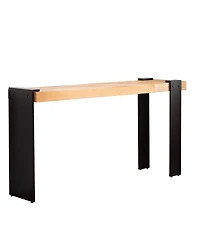 Streamdale Furniture Rustic Industrial Console Table with Faux Rust Legs