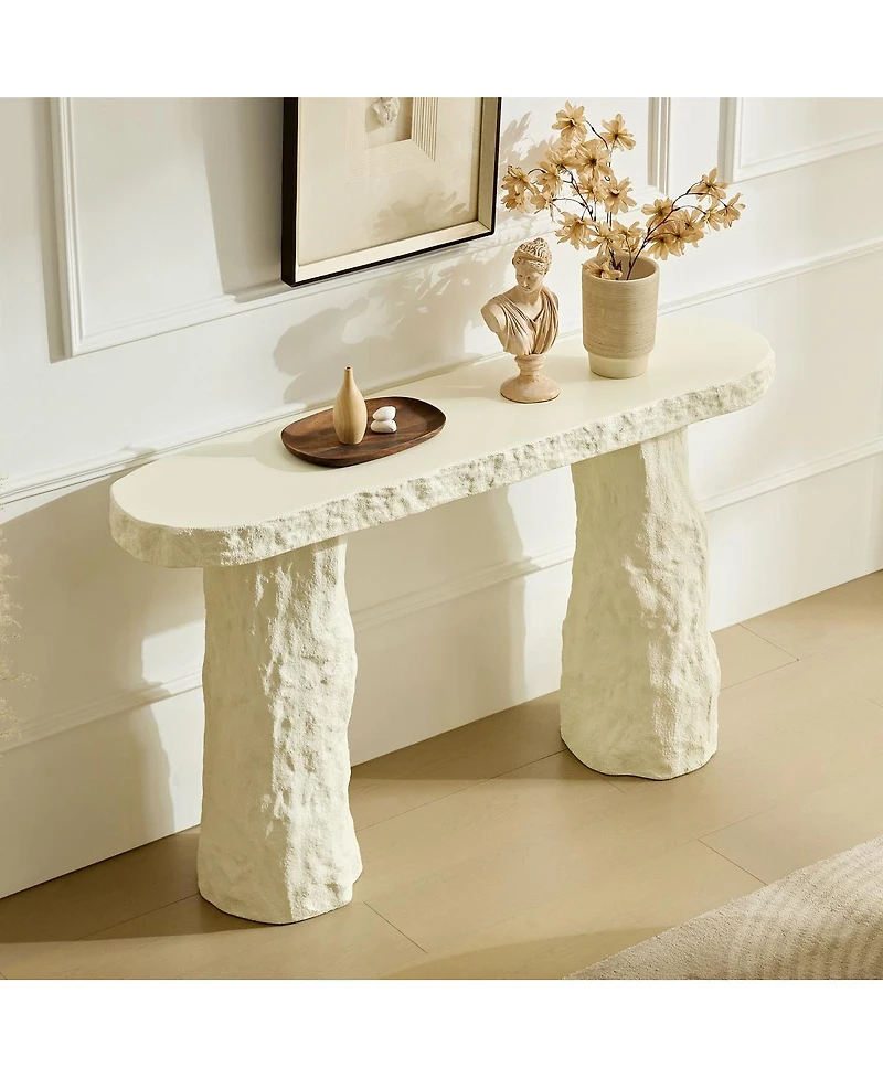 Streamdale Furniture Modern Fiberglass Console Table with Irregular Legs