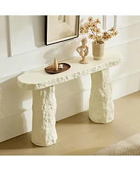 Streamdale Furniture Modern Fiberglass Console Table with Irregular Legs
