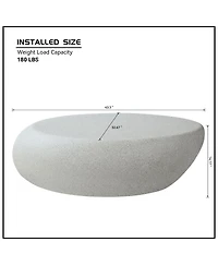 Streamdale Furniture Fiberglass Elliptical Coffee Table Set