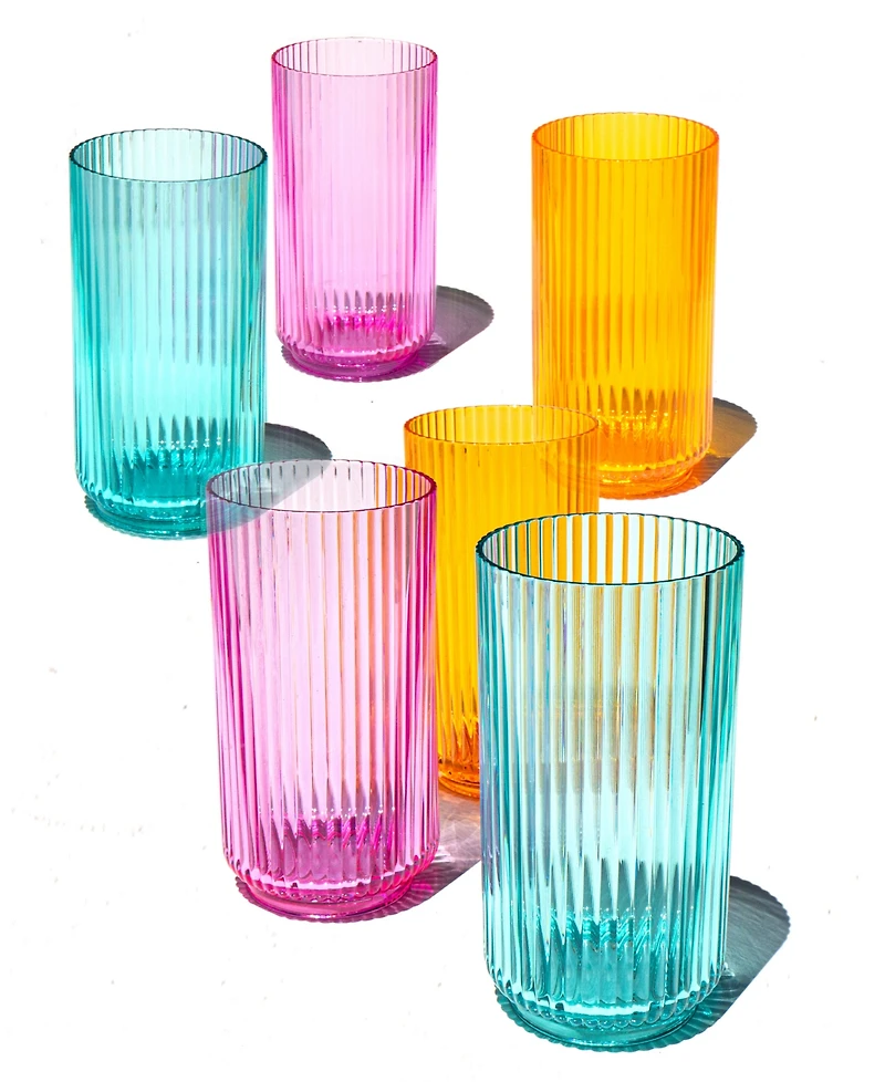 Abode Homewares Mesa Acrylic Drinking Glasses, Set of 6