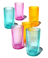 Abode Homewares Mesa Acrylic Drinking Glasses, Set of 6