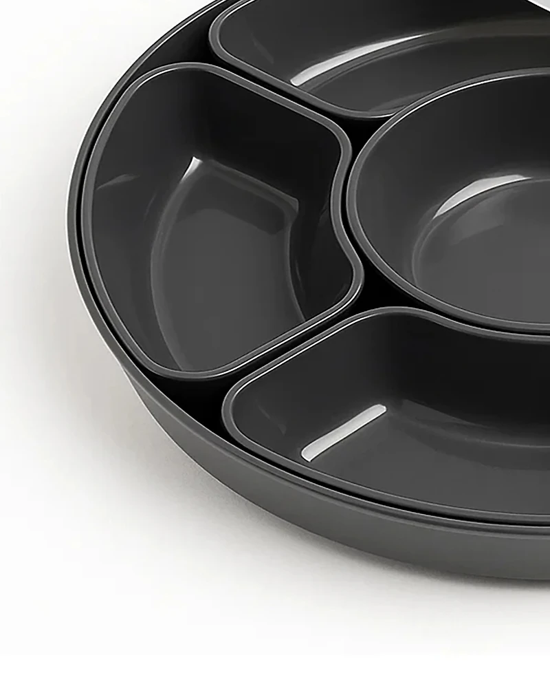 Abode Homewares Divided 8-Pc. Lazy Susan Serving Set