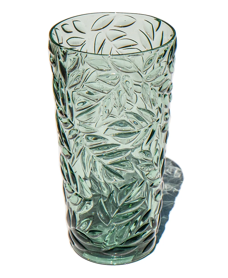 Abode Homewares Embossed Leaf Acrylic Drinking Glasses
