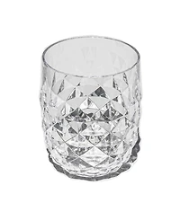 Abode Homewares Diamond Cut Acrylic Stemless Wine Glasses