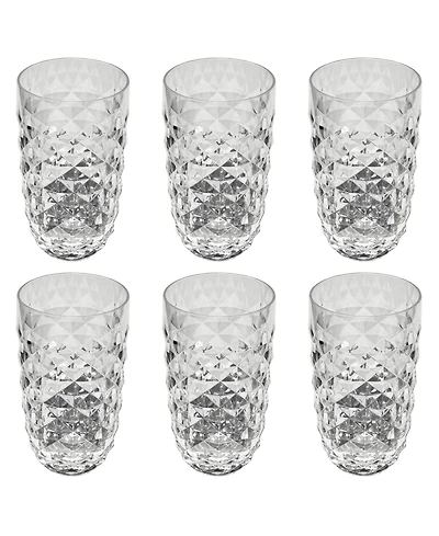 Abode Homewares Diamond Cut Acrylic Drinking Glasses