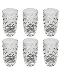 Abode Homewares Diamond Cut Acrylic Drinking Glasses