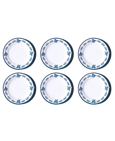 Abode Homewares Medallion Flower NewWave Melamine Dinner Plates, Set of 6