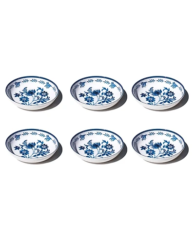 Abode Homewares Medallion Flower NewWave Melamine Low Bowls, Set of 6