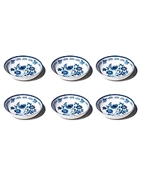 Abode Homewares Medallion Flower NewWave Melamine Low Bowls, Set of 6