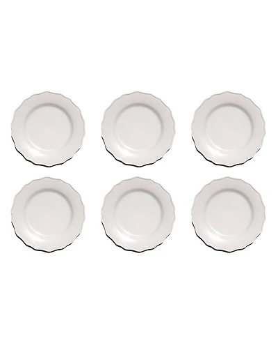 Abode Homewares Scallop NewWave Melamine Salad Plates, Set of 6