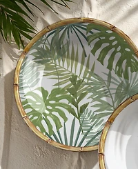 Abode Homewares Rainforest Palm NewWave Melamine Dinner Plates, Set of 6