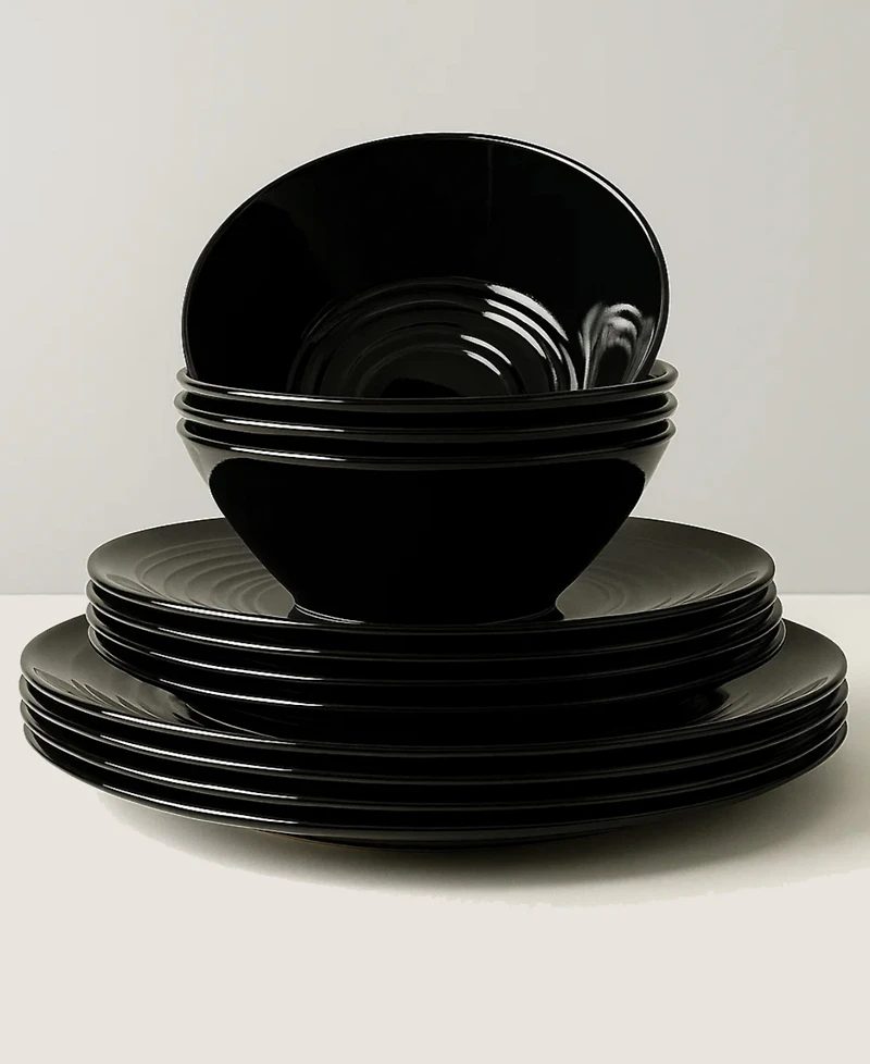 Abode Homewares Barro NewWave Melamine 12-Piece Dinnerware Set