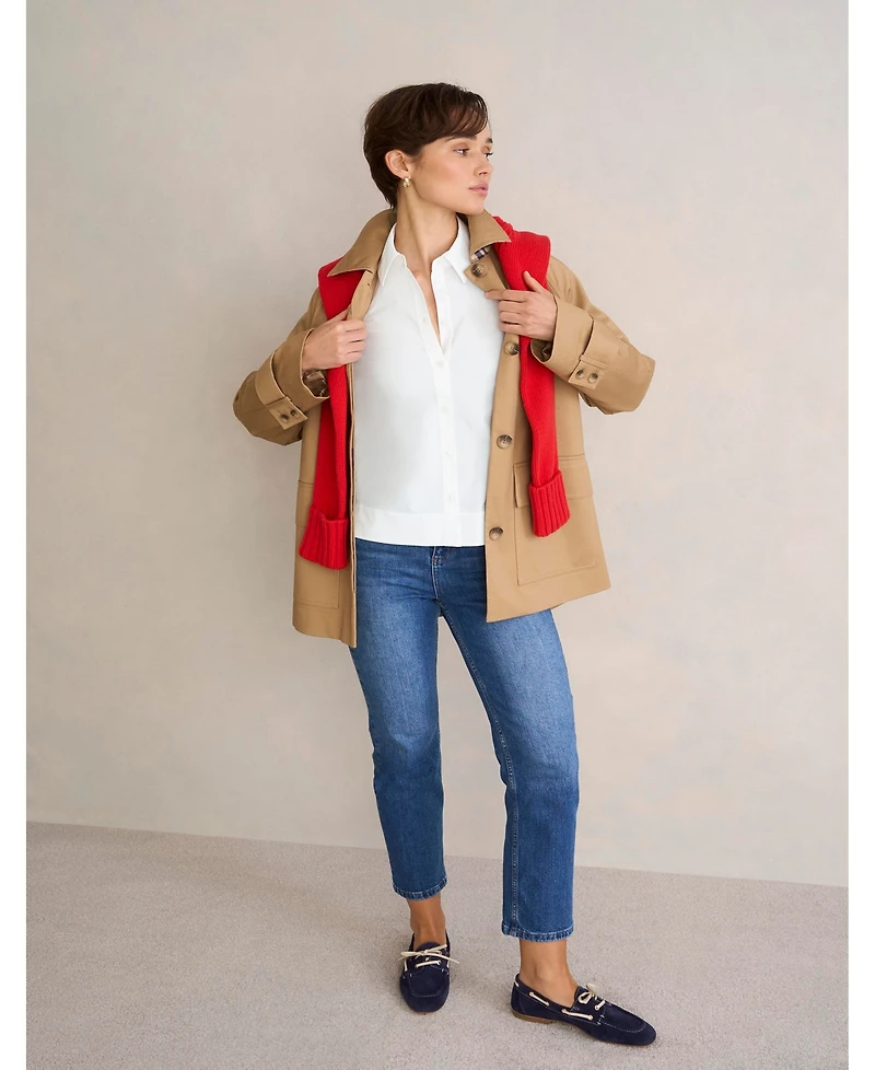 Hobbs London Women's Andie Long Sleeve Button Up Shirt