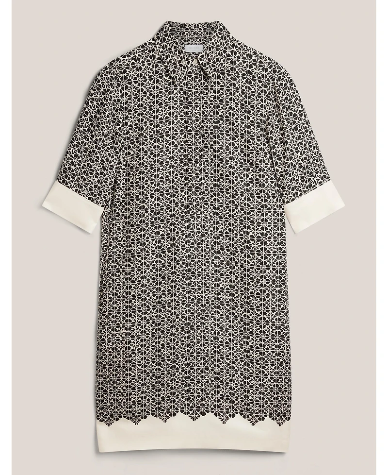 Hobbs London Women's Marciella 3/4 Sleeve Printed Mini Dress