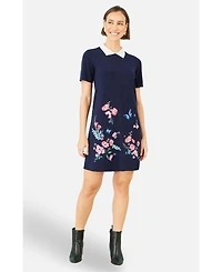 Yumi Women's Embroidered Knitted Floral Tunic