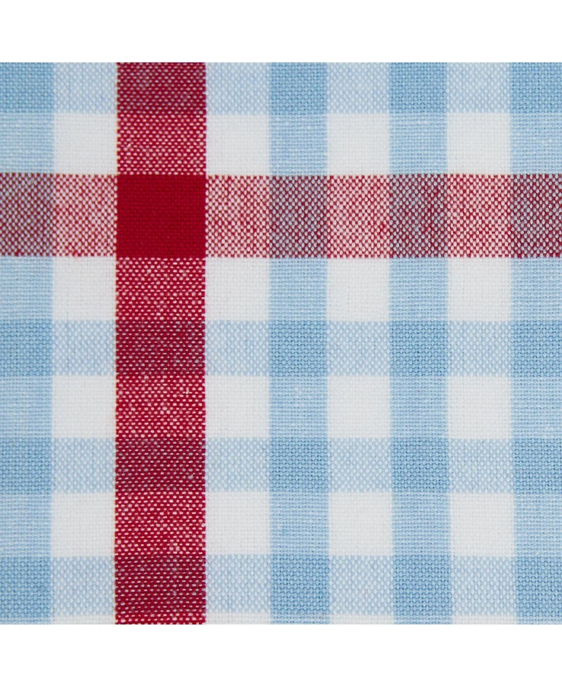 Design Imports Liberty Plaid Fringed Napkins, Set of 4