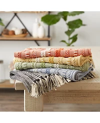 Design Imports Braided Stripe Textured Table Runner
