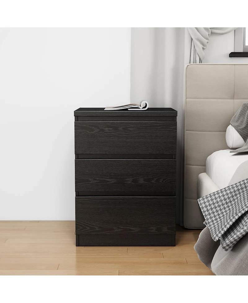 Streamdale Furniture 19.7inches 3-Drawer Nightstand/Side Table