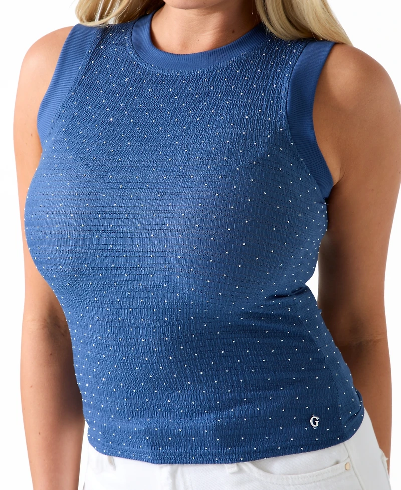 Guess Women's Sleeveless Crew Neck Top