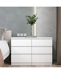 Streamdale Furniture 2 pieces 19.7 inches 3-Drawer Nightstand Set