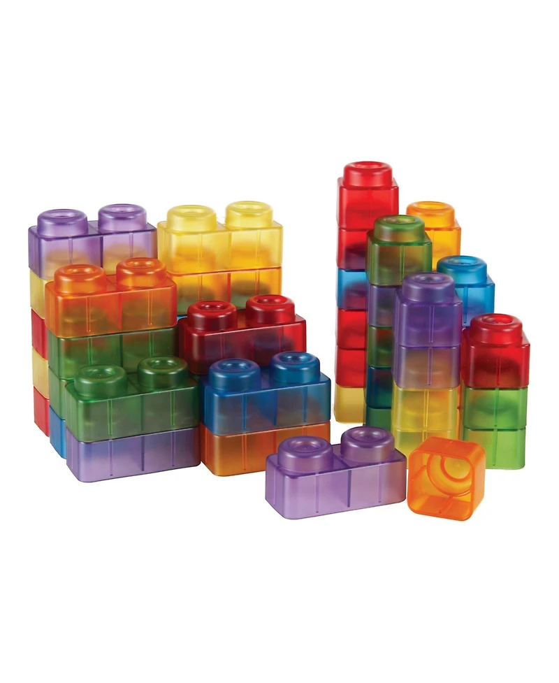 Kaplan Early Learning Translucent Soft Blocks - 80 Pieces
