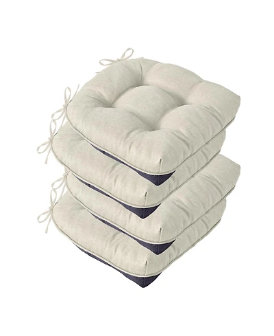 Gnuadz 4-pack Chair Cushions Dining Kitchen Indoor Ties Tufted Foam Non Slip