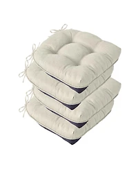 Gnuadz 4-pack Chair Cushions Dining Kitchen Indoor Ties Tufted Foam Non Slip