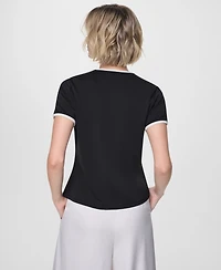 Dkny Women's Crewneck Short-Sleeve Top