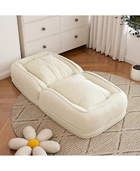 Streamdale Furniture Upholstered Human Dog Bed for Adults & Pets, Foldable Lazy Sofa with 5 Adjustable Positions.