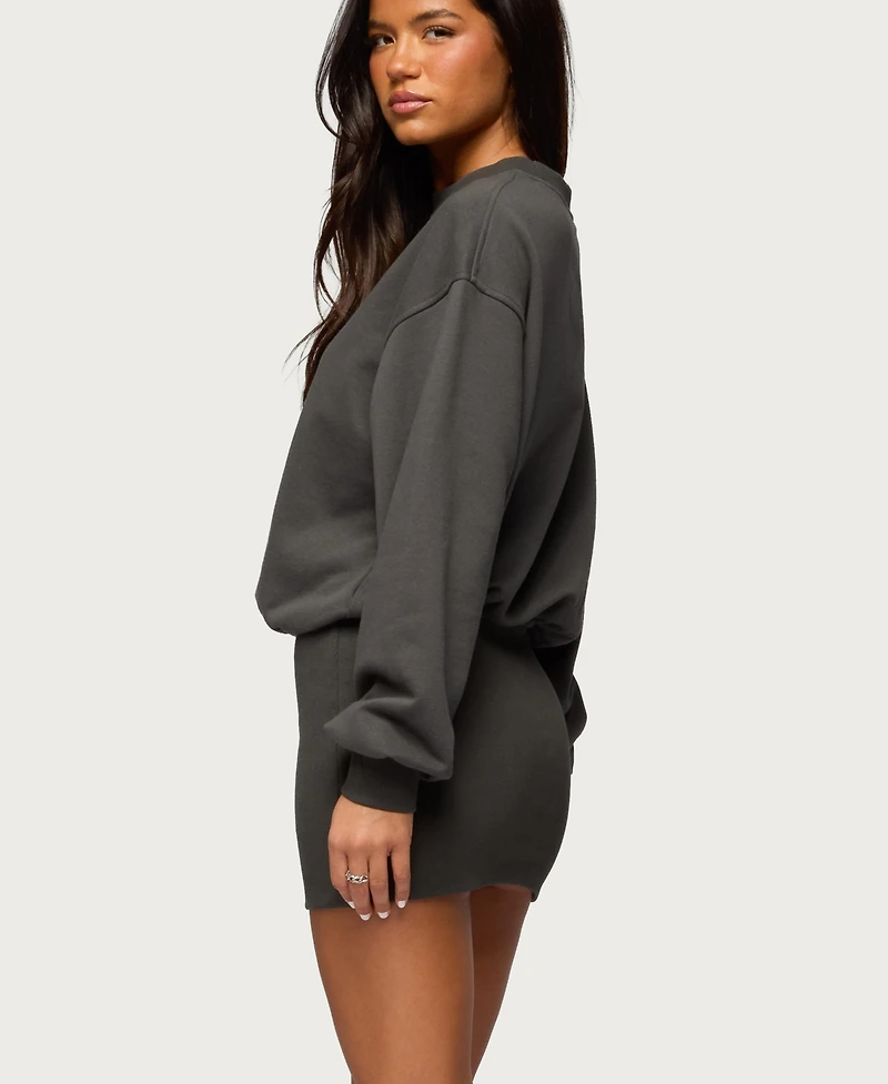 Edikted Women's Jannah Sweatshirt Mini Dress