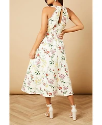 Oasis Women's Ottoman Twill Halter Midi Dress