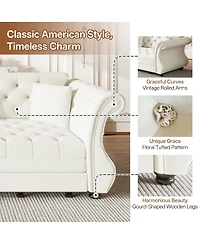Streamdale Furniture Oversized Chesterfield Pull Out Sofa Bed