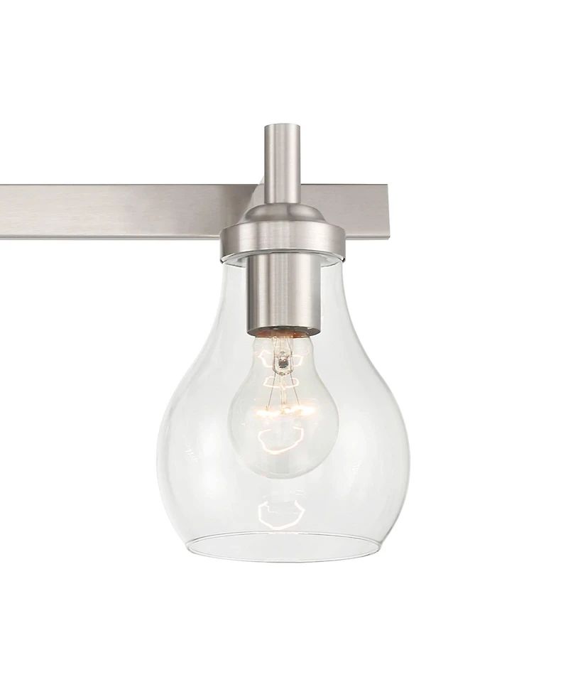 Possini Euro Design Possini Euro Danvers 31" Wide Brushed Nickel 4-Light Bath Light