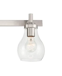 Possini Euro Design Possini Euro Danvers 31" Wide Brushed Nickel 4-Light Bath Light