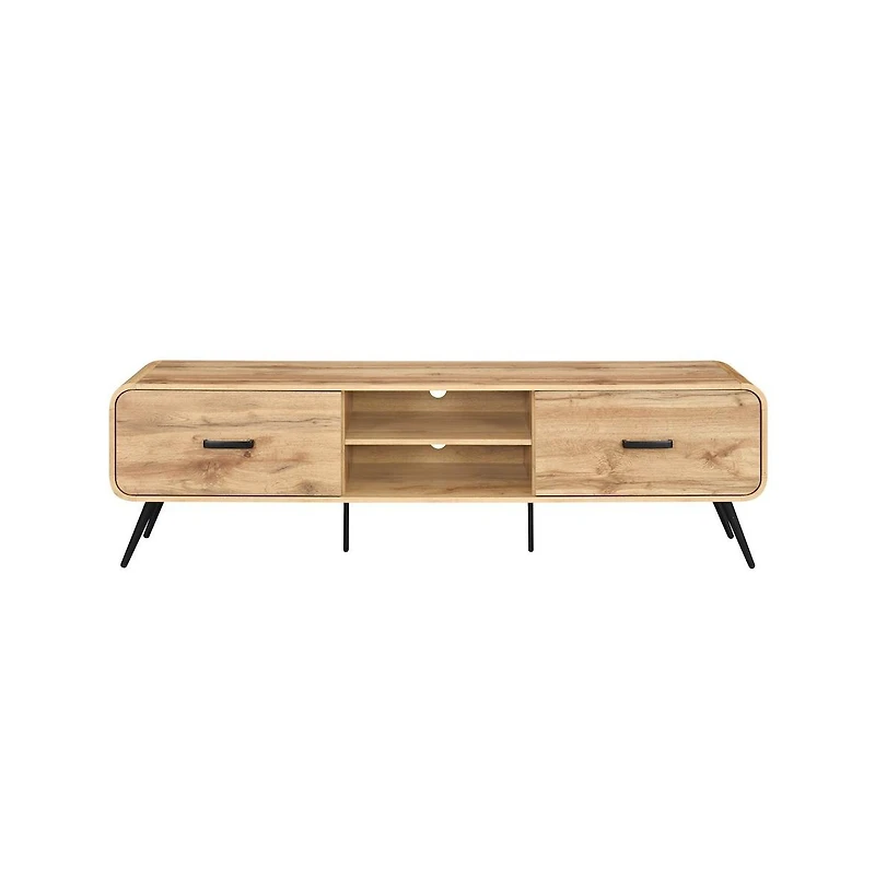 New Classic Furniture Rowan Wood Low Profile Tv Console