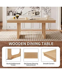 Streamdale Furniture Farmhouse Extendable Dining Table Set with 4 Chairs