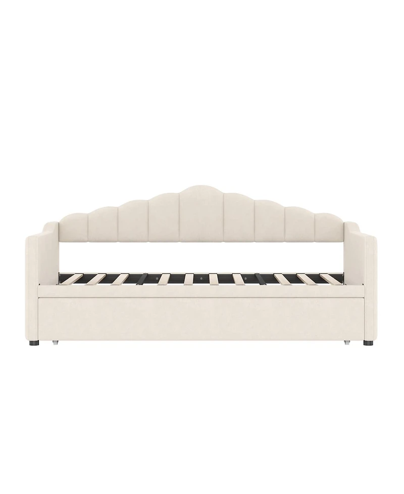 Streamdale Furniture Daybed with Pop-Up Trundle and Charging Ports