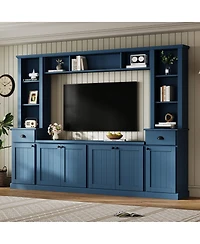 Streamdale Furniture Minimalist Tv Wall Unit and Stand with Storage