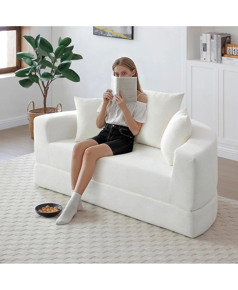 Streamdale Furniture Convertible Sofa Couch Bed, Multi-functional