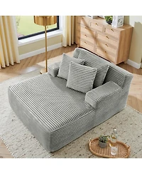Streamdale Furniture Single lazy sofa lounge chair, velvet fabric, no assembly, indoor living rooms/bedrooms.