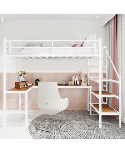 Streamdale Furniture Loft Bed Stairs, Desk and Storage
