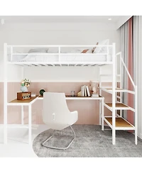 Streamdale Furniture Loft Bed Stairs, Desk and Storage