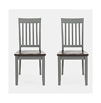 Jofran Decatur Lane Farmhouse Solid Wood Dining Chair (Set of 2