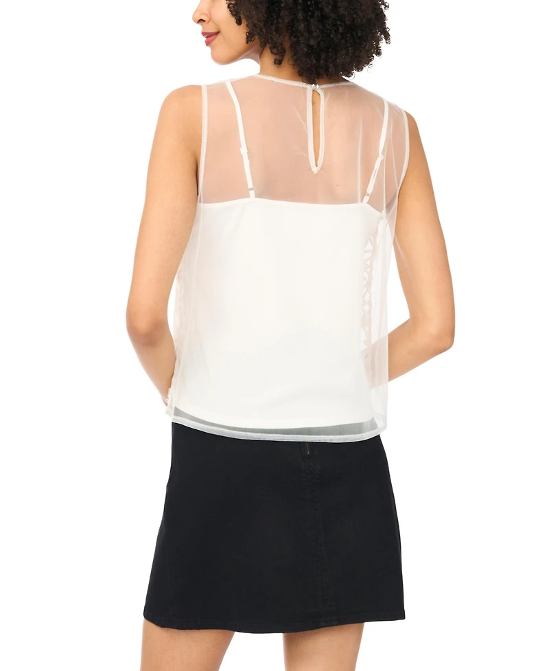 Vince Camuto Women's Sleeveless Crewneck Blouse